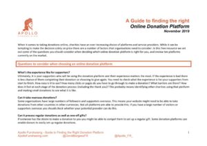 thumbnail of Apollo Fundraising Guide to finding the right Online Donation Platform